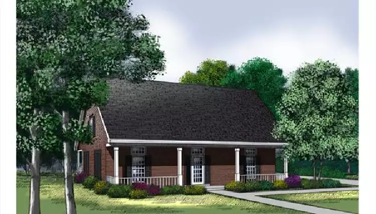 image of colonial house plan 6854